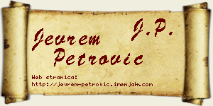 Jevrem Petrović vizit kartica